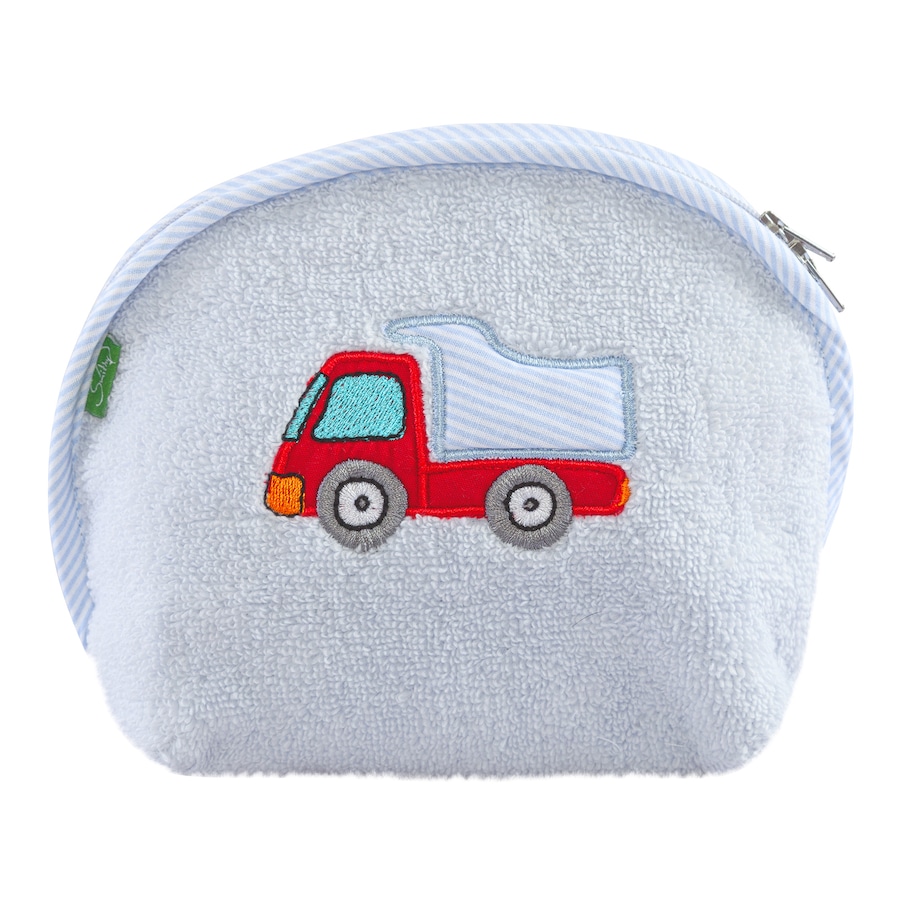 Smithy Kulturtaschen Pastellflausch Laster hellblau 20 x 13 cm