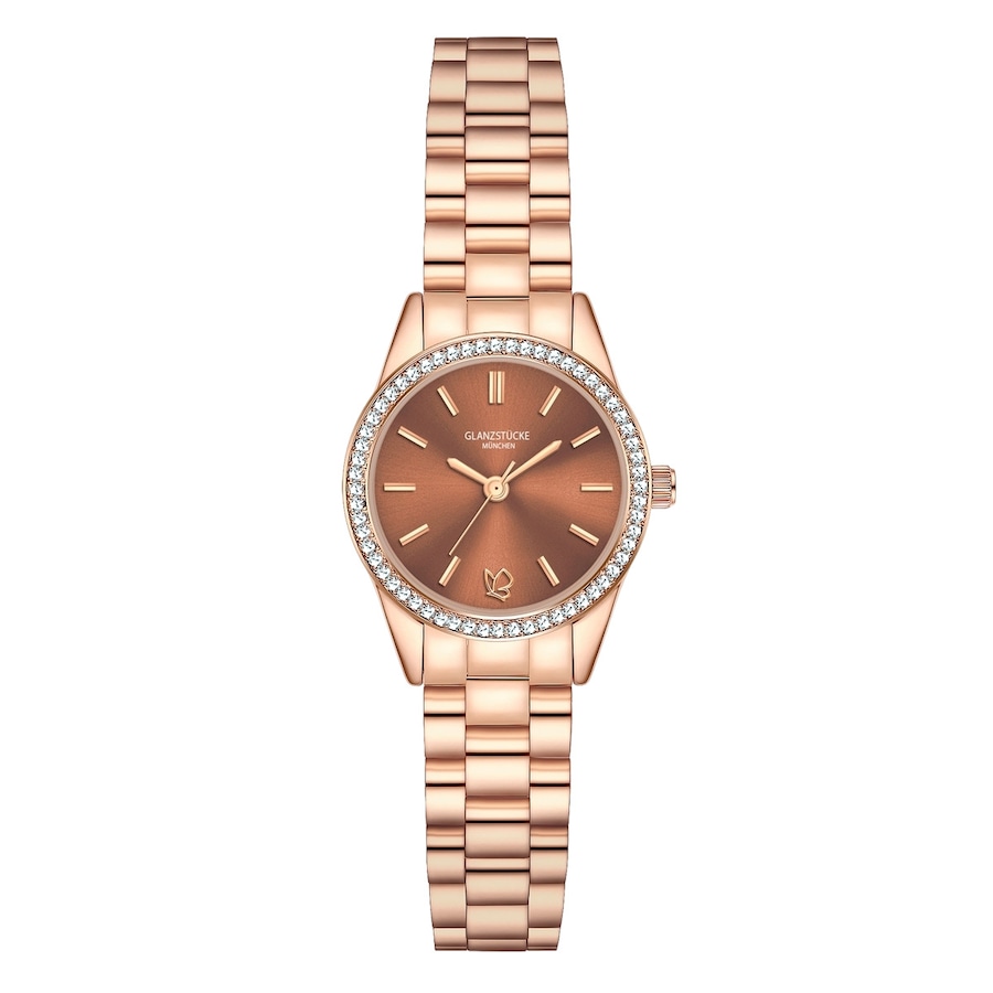 Glanzstücke München Armband-Uhr aus Edelstahl in roségold 25,0 mm Damen