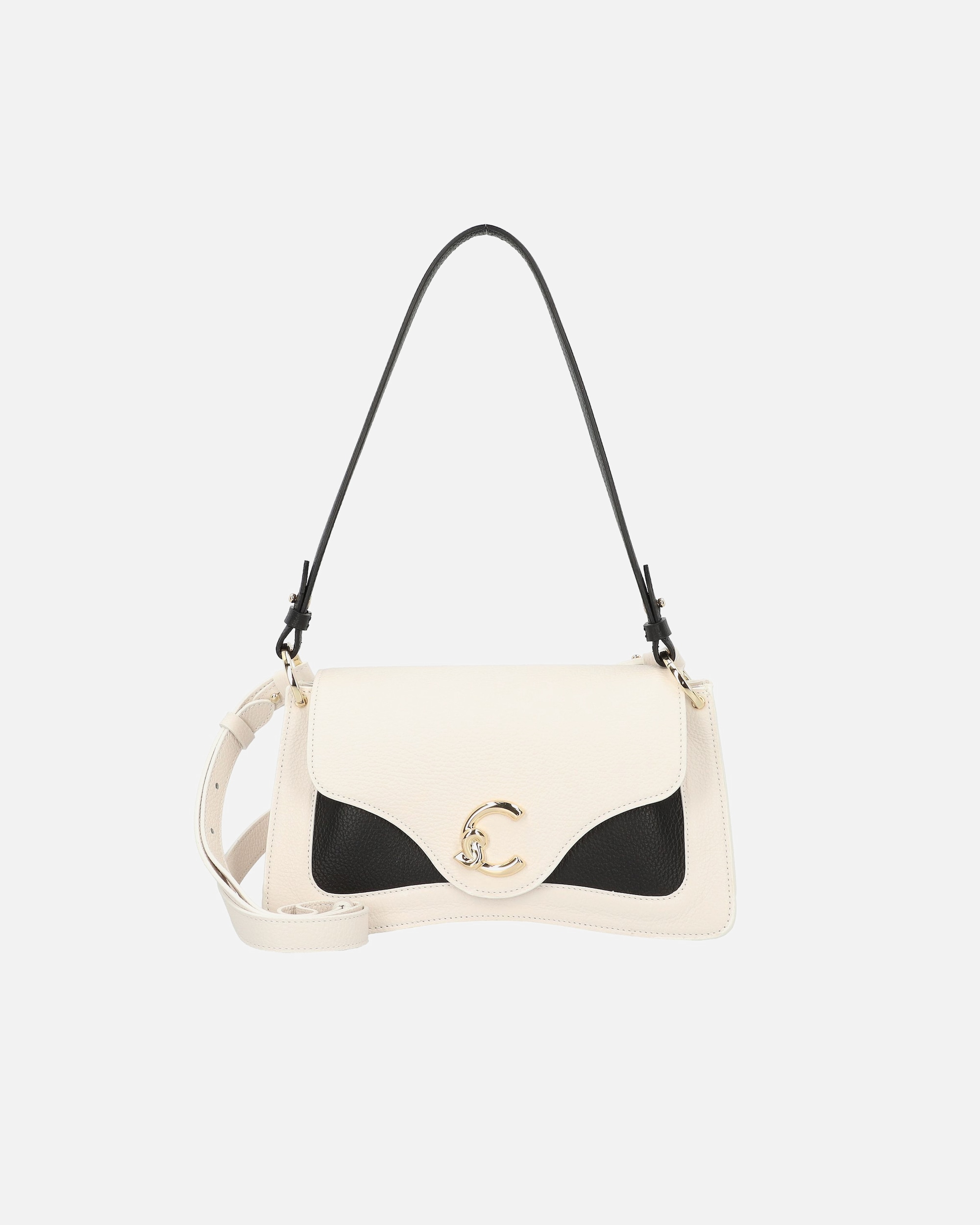 Clutch für Weiblich Coccinelle C-Me Schultertasche blanco-noir