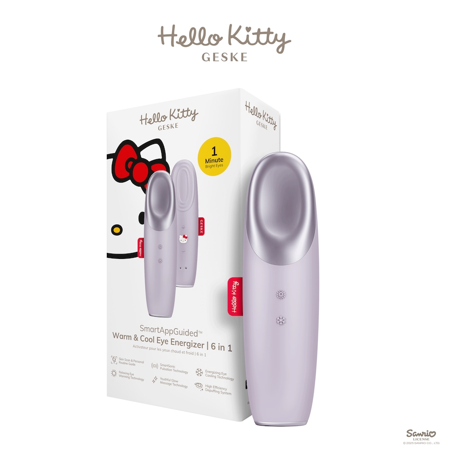 GESKE SmartAppGuided Warm & Cool Eye Energizer | 6 in 1 Hello Kitty Purple