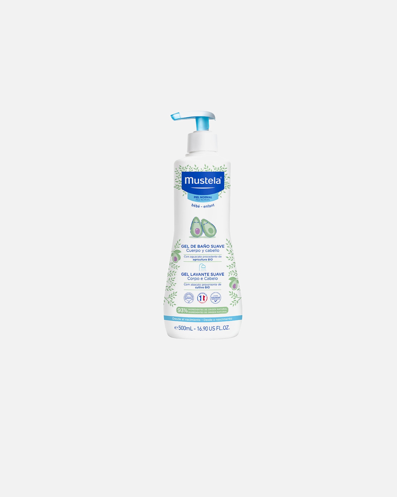 Babyduschgel für Unisex Mustela Weiches BABY-KIND-Badegel 500 ml