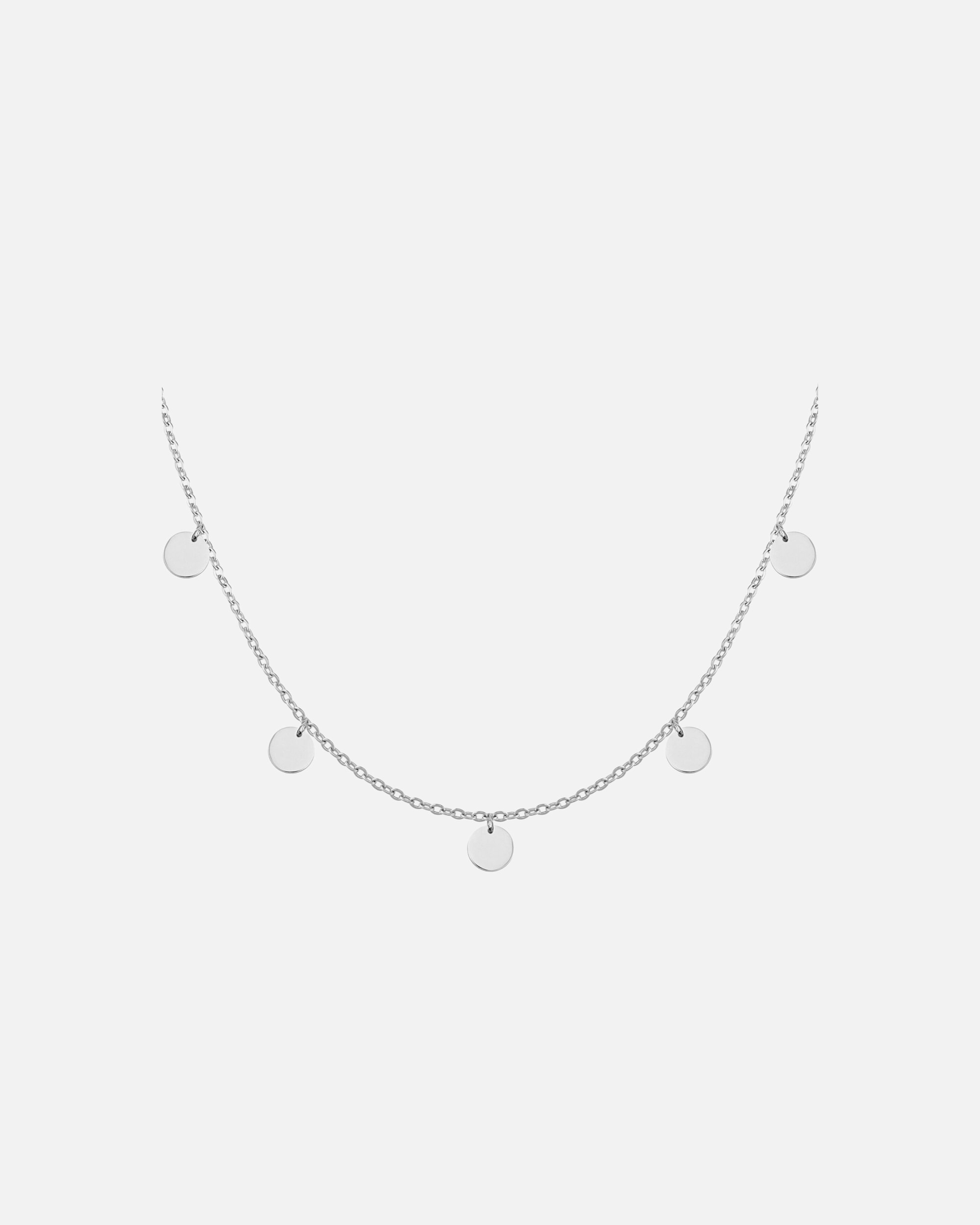Halskette für Weiblich GOOD.designs Kette mit Anhänger mit fünf Coins Silber