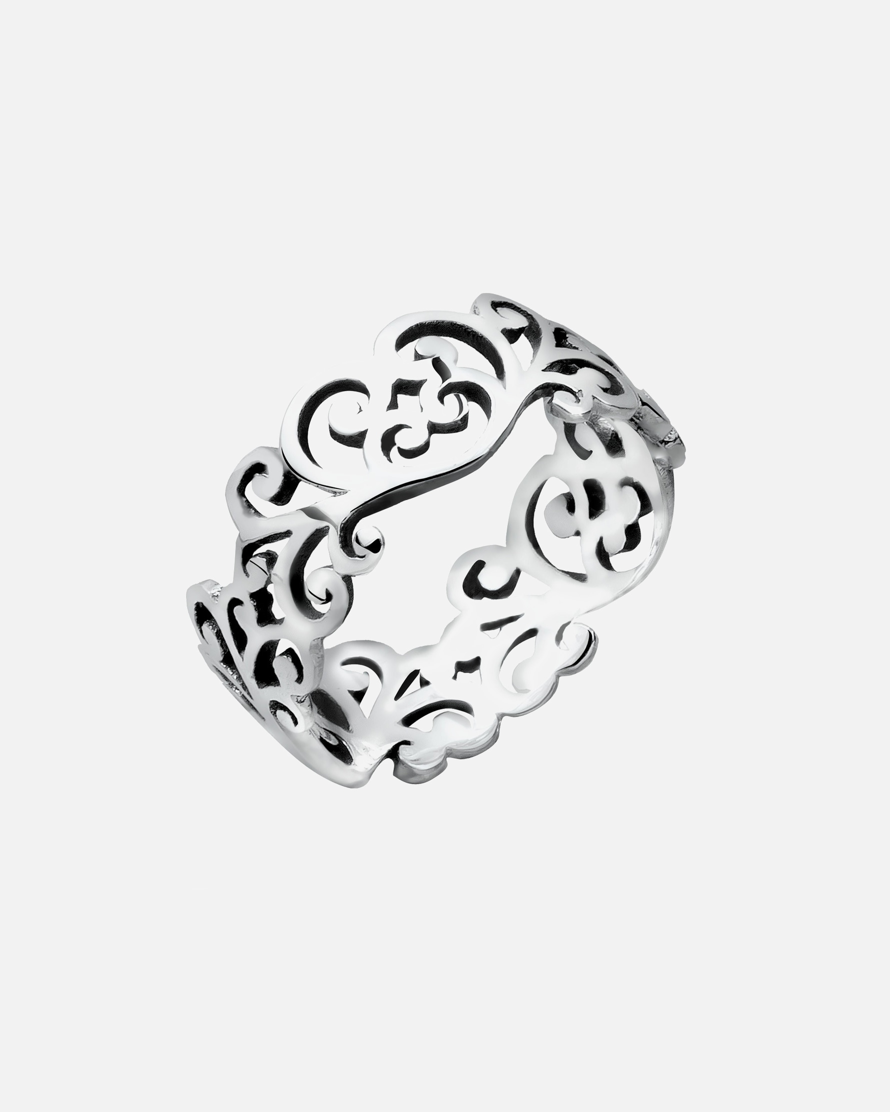 Ring für Weiblich Elli Ornament Cut Out Blätter 925 Silber 54