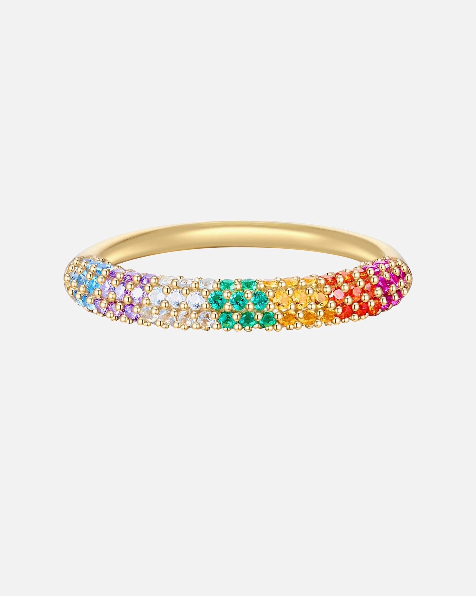 Ring für Weiblich Glanzstücke München Ring Sterling Silber Zirkonia in Gelbgold 48
