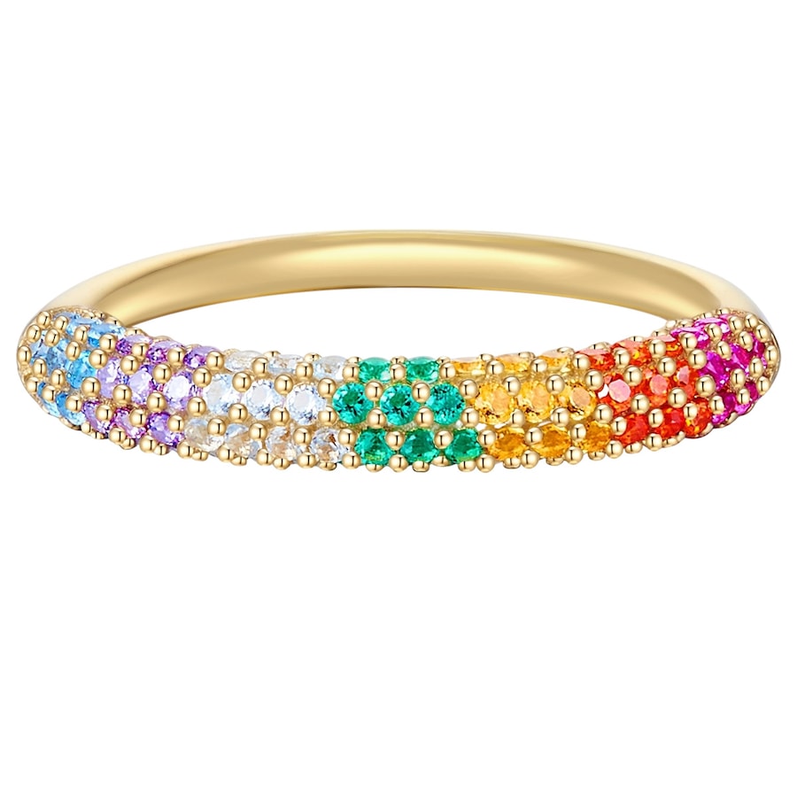 Glanzstücke München Ring Sterling Silber Zirkonia in Gelbgold 52 Damen