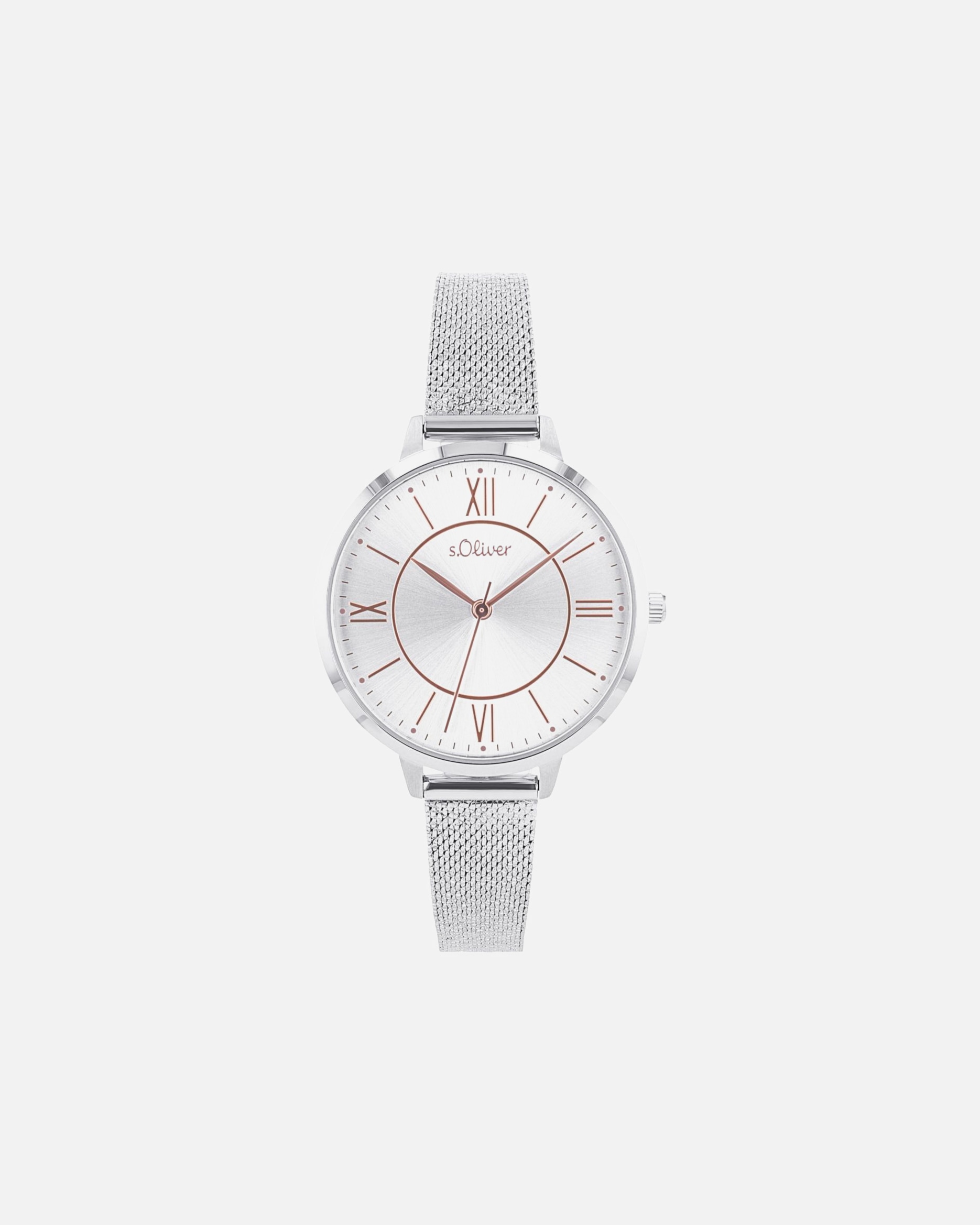 Uhr für Weiblich s.Oliver Quarzuhr Silber