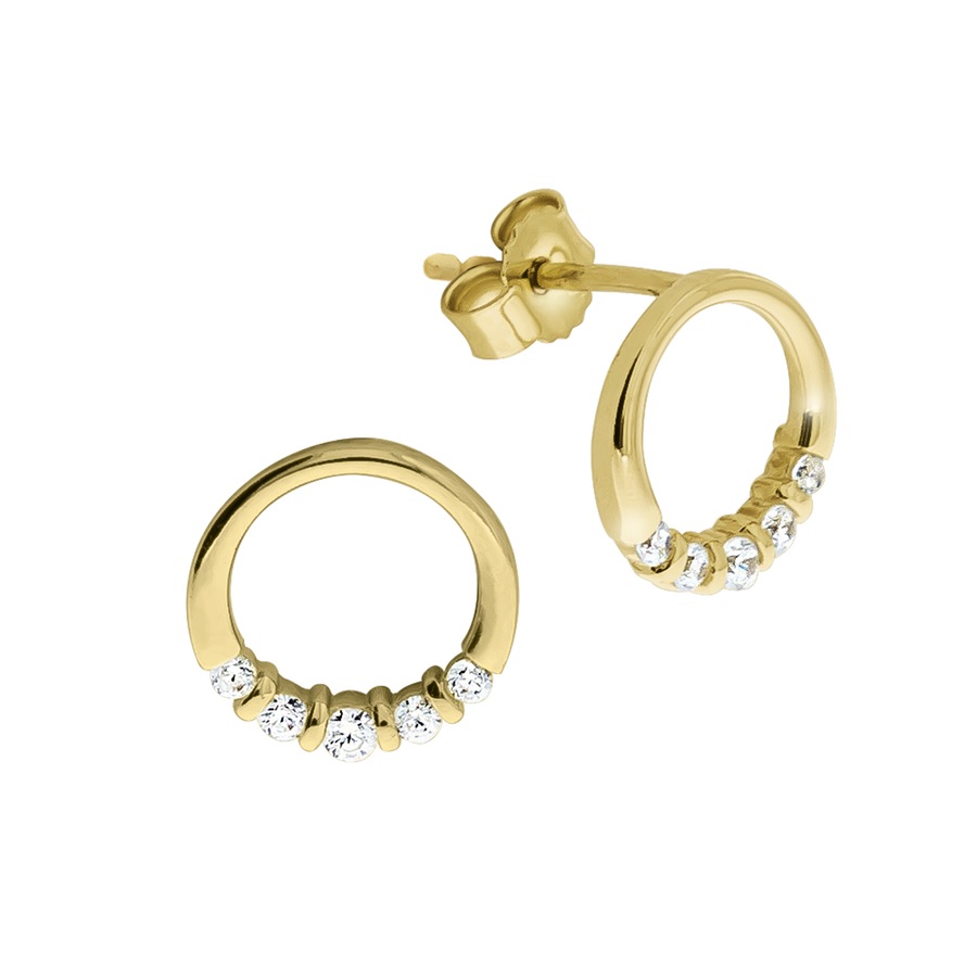 Celesta Ohrring 375/- Gold Zirkonia weiß gelb vergoldet Weiss Damen