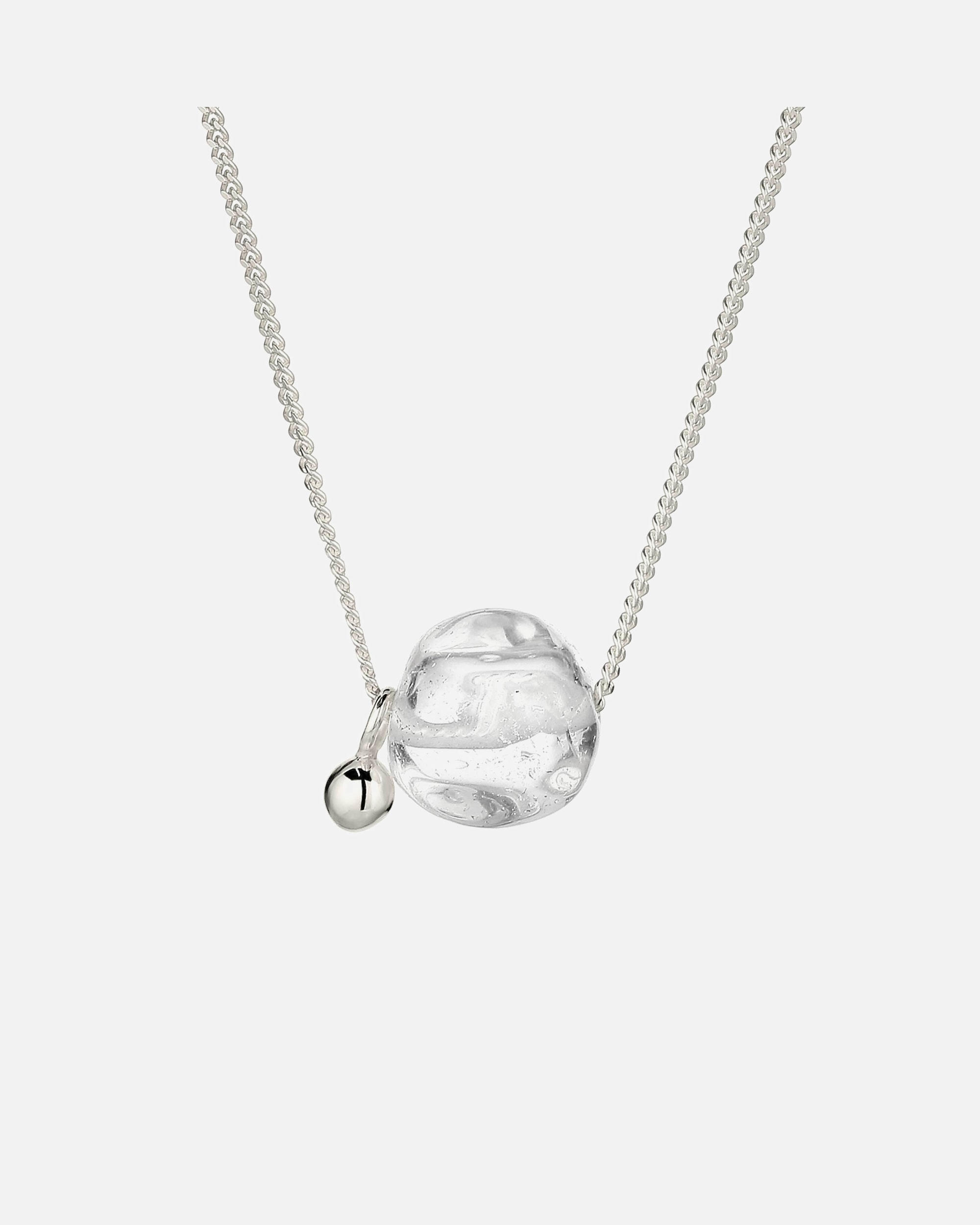 Halskette für Weiblich Elli Rock Crystal Rund Transparent 925 Sterling Silber 45