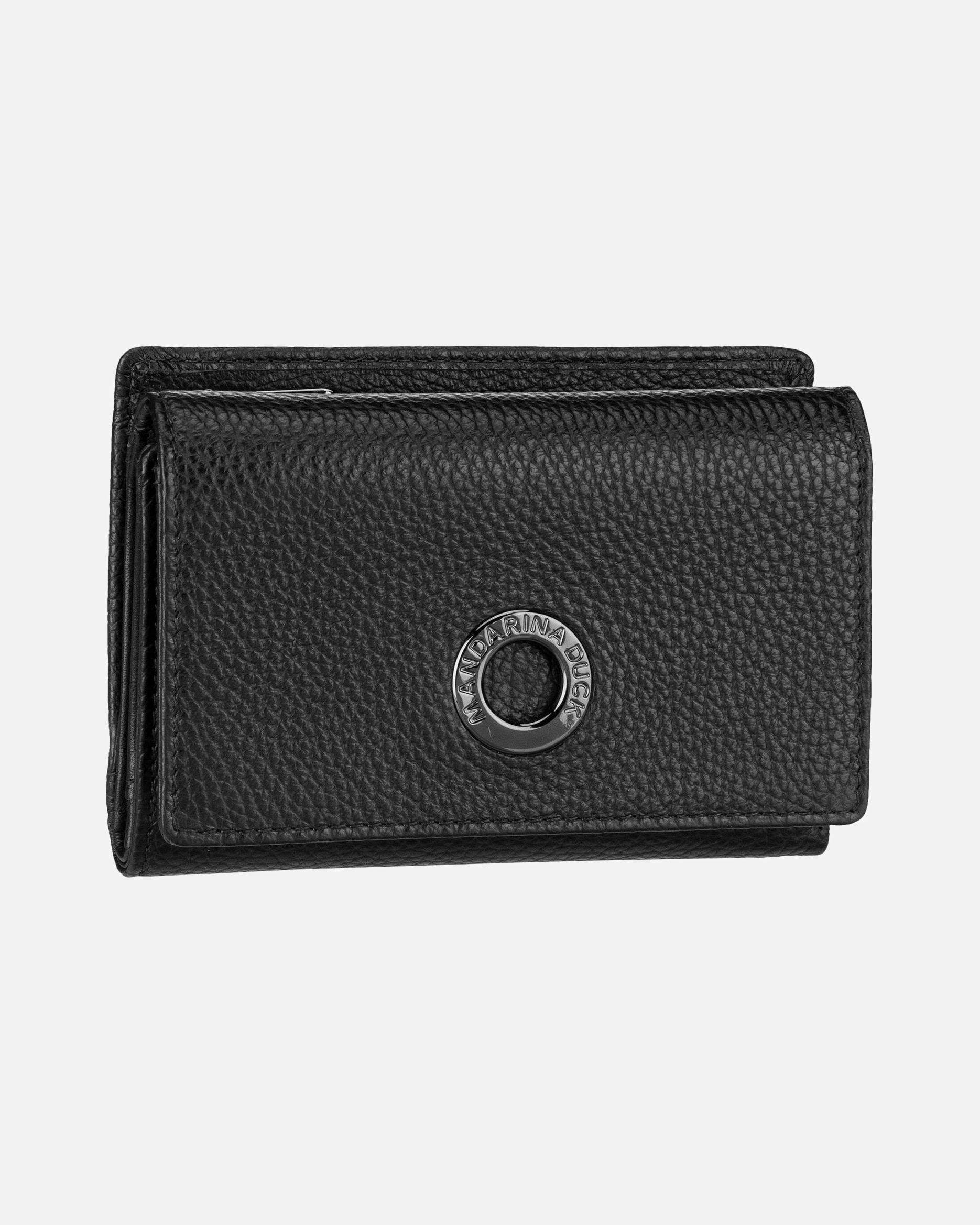 Portemonnaie für Weiblich Mandarina Duck Geldbörse Mellow Leather FZP65 Black