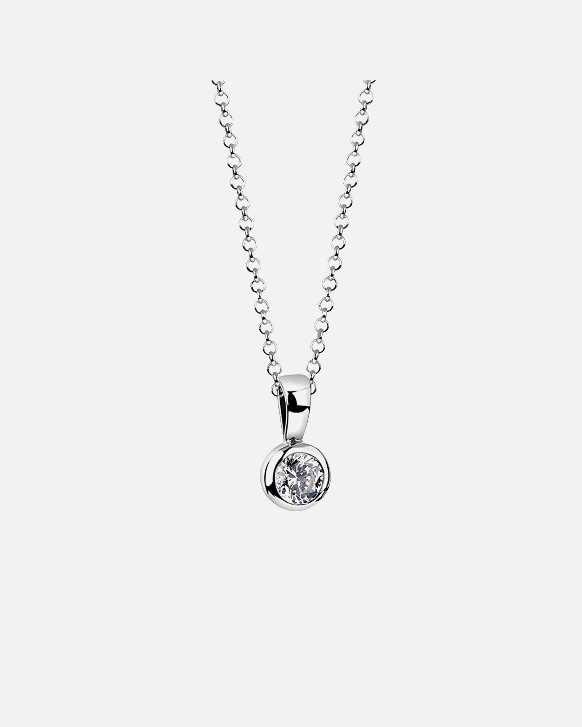 Halskette für Weiblich Nenalina Solitär Zirkonia 925 Silber 45
