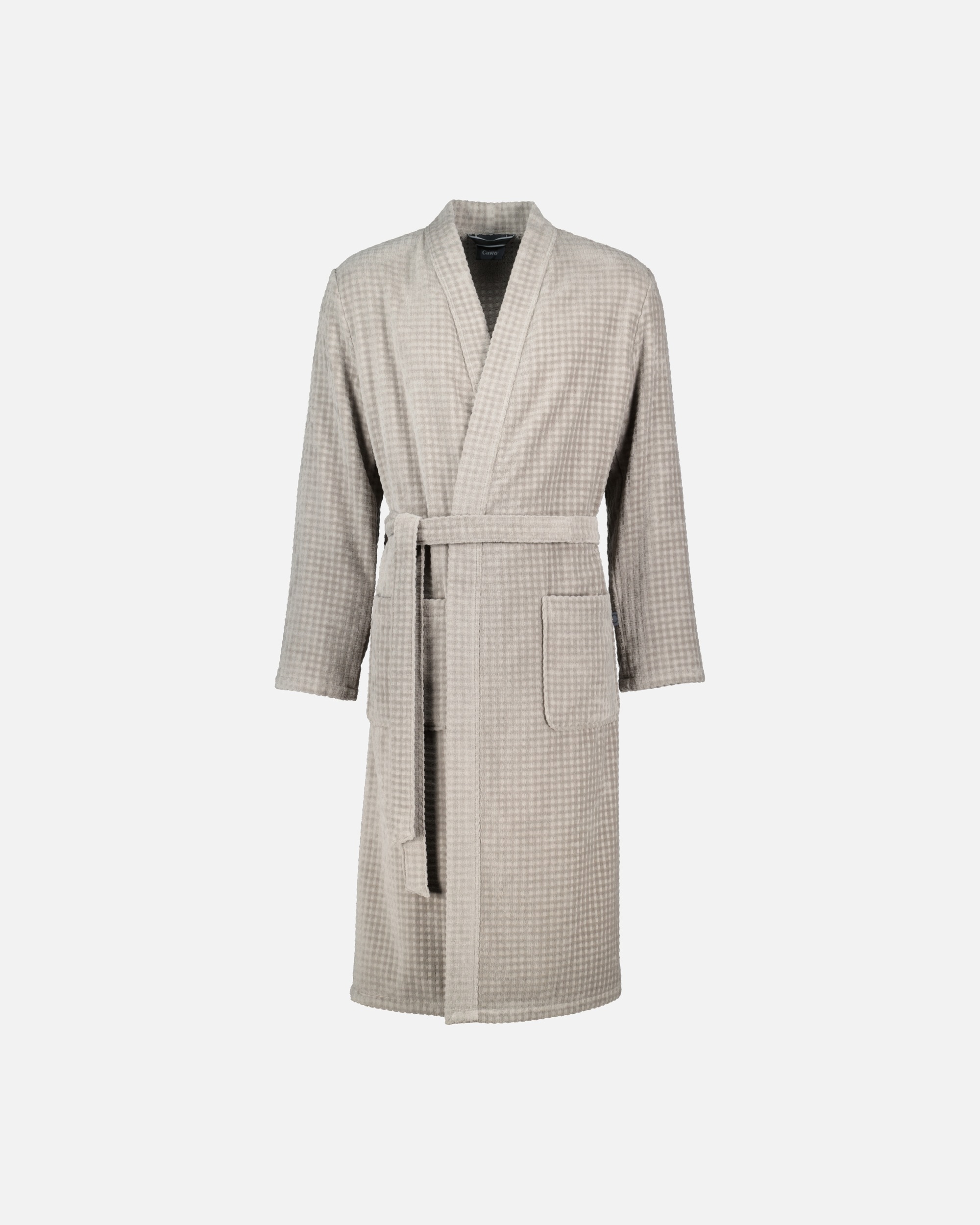 Bademantel für Männlich Cawö Cawö Bademäntel Herren Kimono Waffelpique 5508 graphit - 779 M