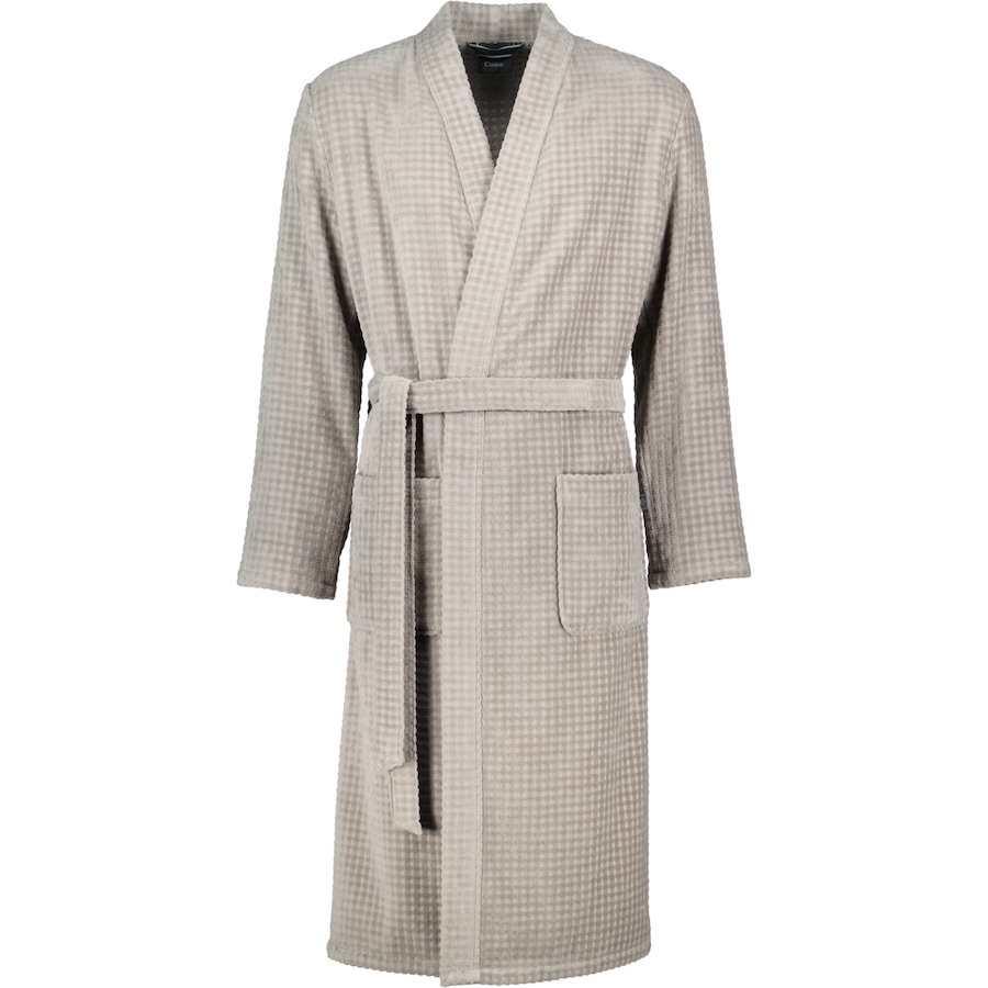 Cawö Bademäntel Herren Kimono Waffelpique 5508 graphit - 779 M
