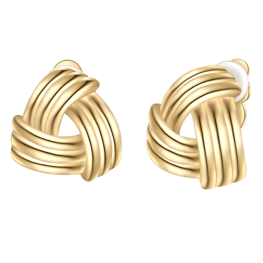 Yokoamii Ohrclips aus Metall-Legierung in gelbgold 15,7 mm Damen