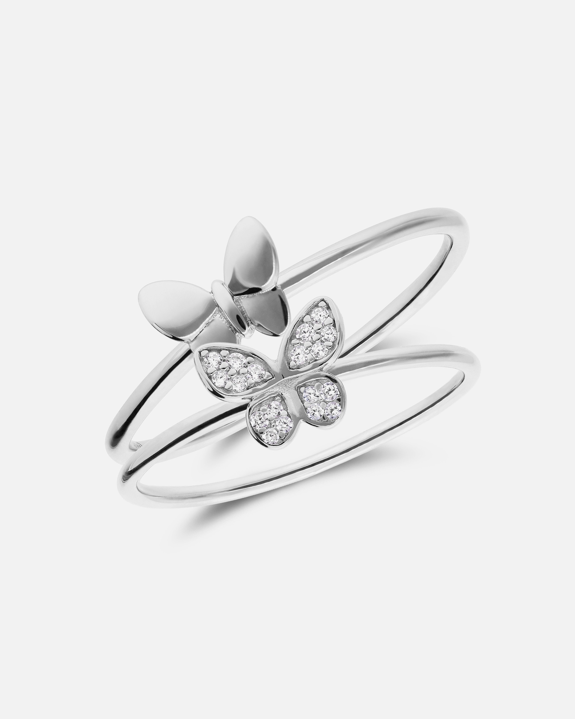 Ring für Weiblich Lucardi Ring 925 Silber - Silberfarbig Silber - 58mm