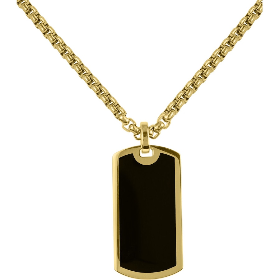 Jacques Lemans Kette Edelstahl, Farbstein gold Herren