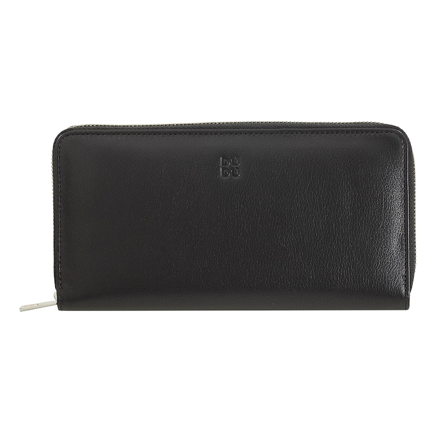 DuDu Geldbörse RFID Schutz Leder 20 cm black Schwarz Damen