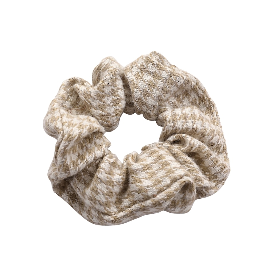 SOHO Pepita Scrunchie Beige Silber Damen