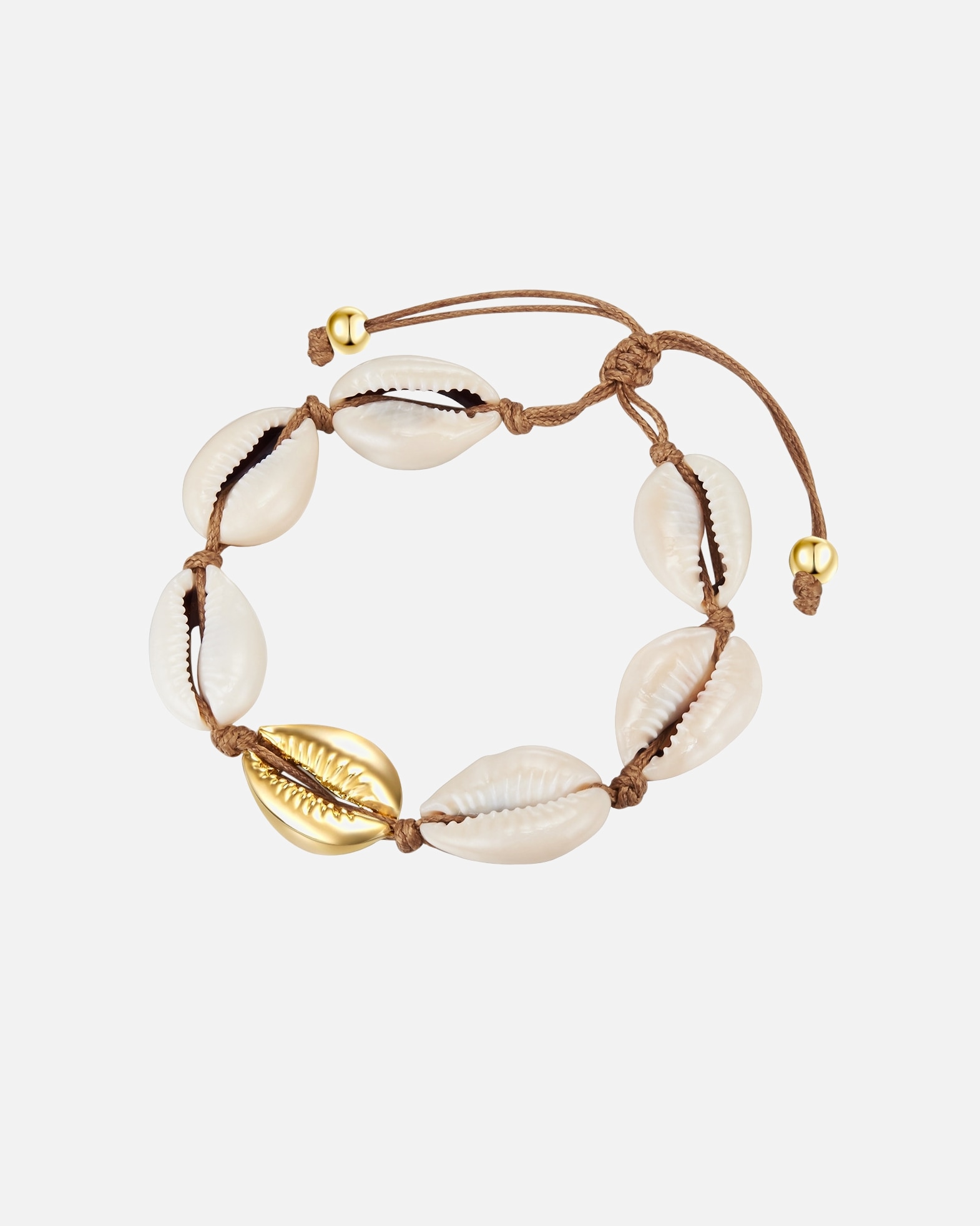 Armband für Weiblich Lulu & Jane Armband Muschel Metall-Legierung in Gelbgold 15,0 - 28,0 cm, flexibel einstellbar