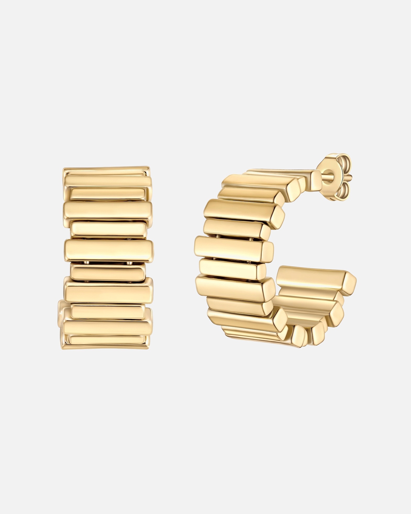 Creolen für Weiblich Yokoamii Creolen aus Messing in Gelbgold 22,4 mm