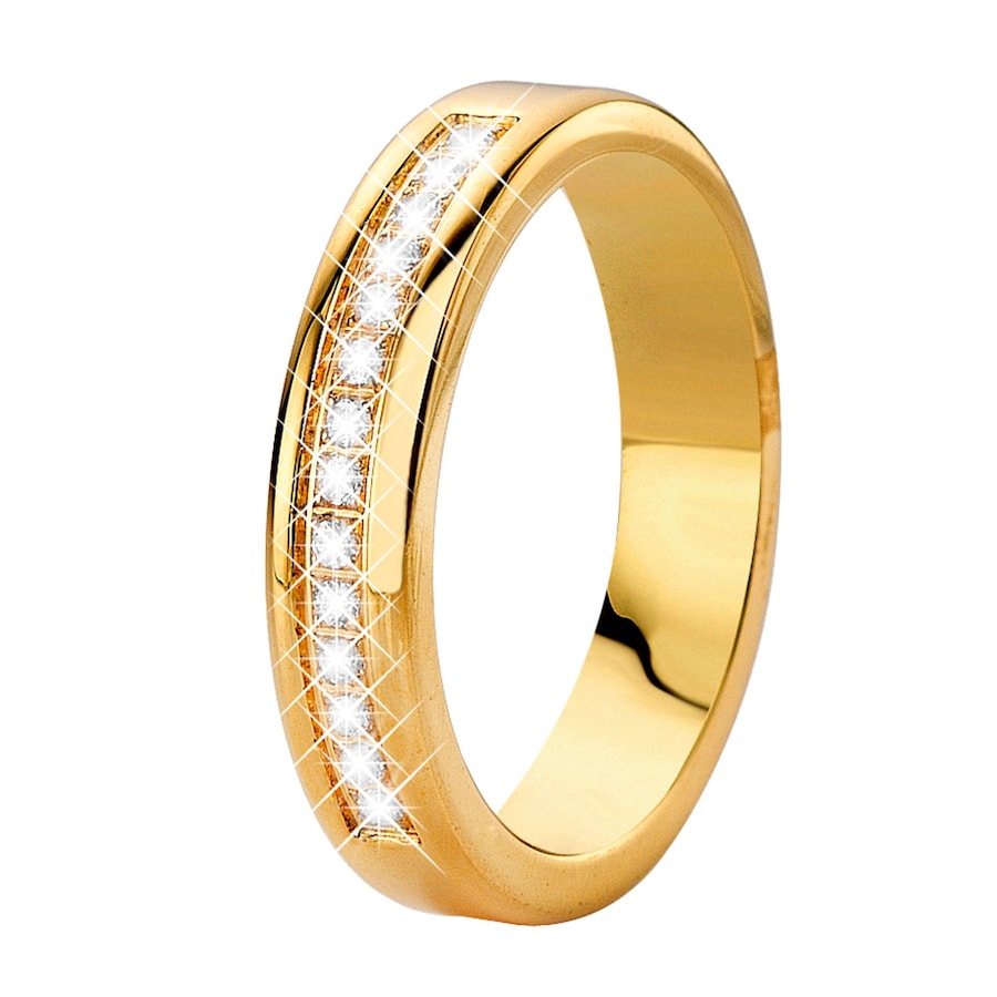 Lucardi Ringe 'Marrakech' Stahl Gold - 49mm Damen