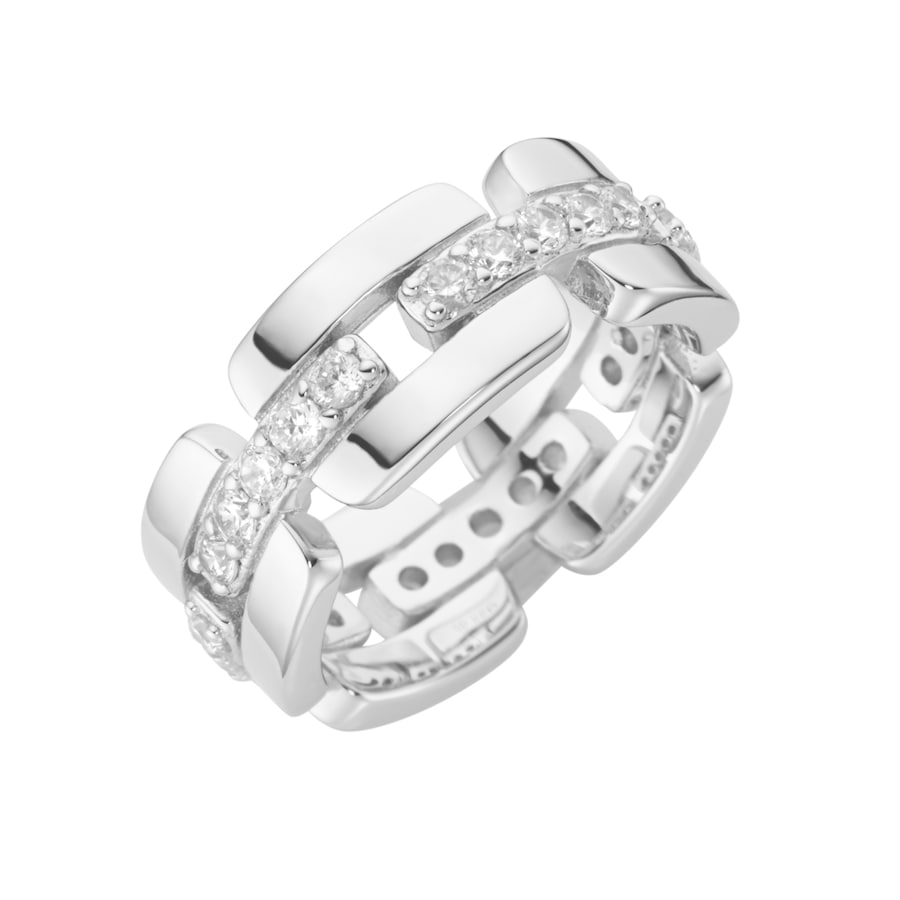 Giorgio Martello Milano Ring mit weißen Zirkonia, Silber 925 52 Damen