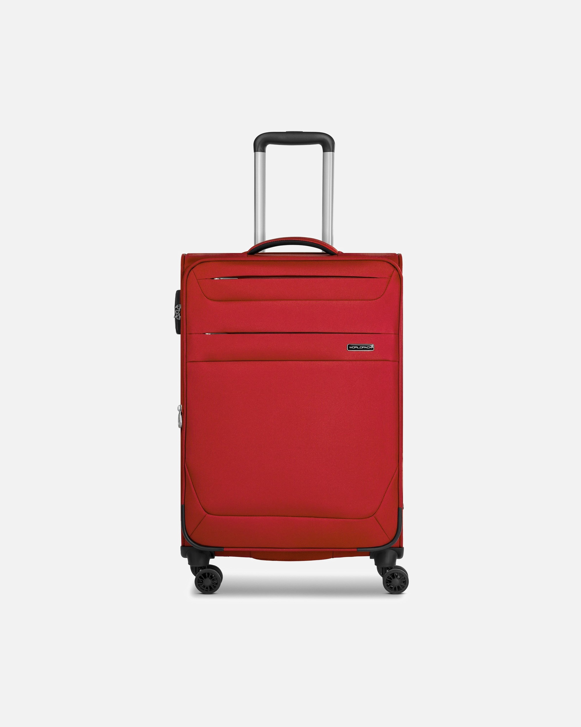 Trolley für Männlich Worldpack Chicago 4 Rollen Trolley M 67 cm mit Dehnfalte dark-red
