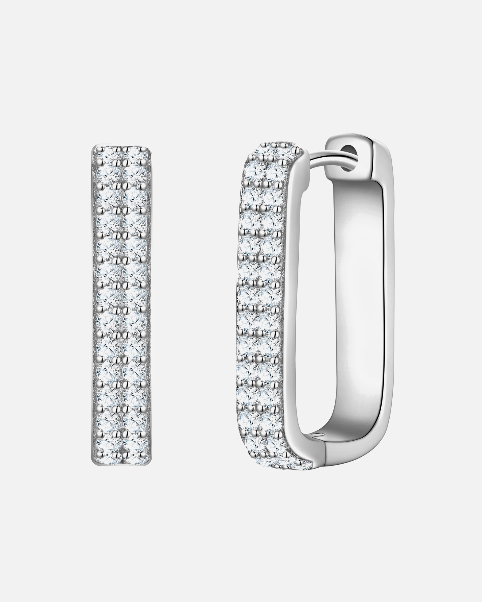 Creolen für Weiblich Glanzstücke München Creolen aus Sterling Silber in silber mit Zirkonia 17,8 mm