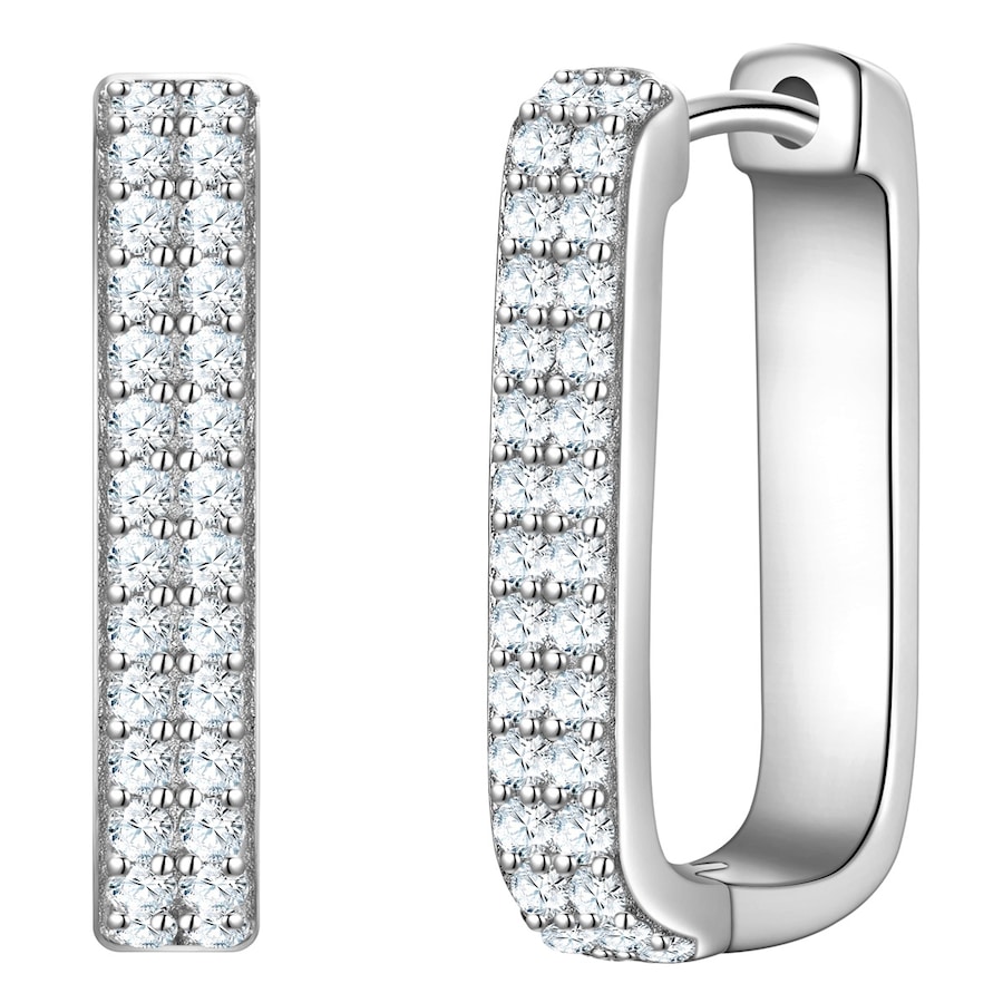 Glanzstücke München Creolen aus Sterling Silber in silber mit Zirkonia 17,8 mm Damen