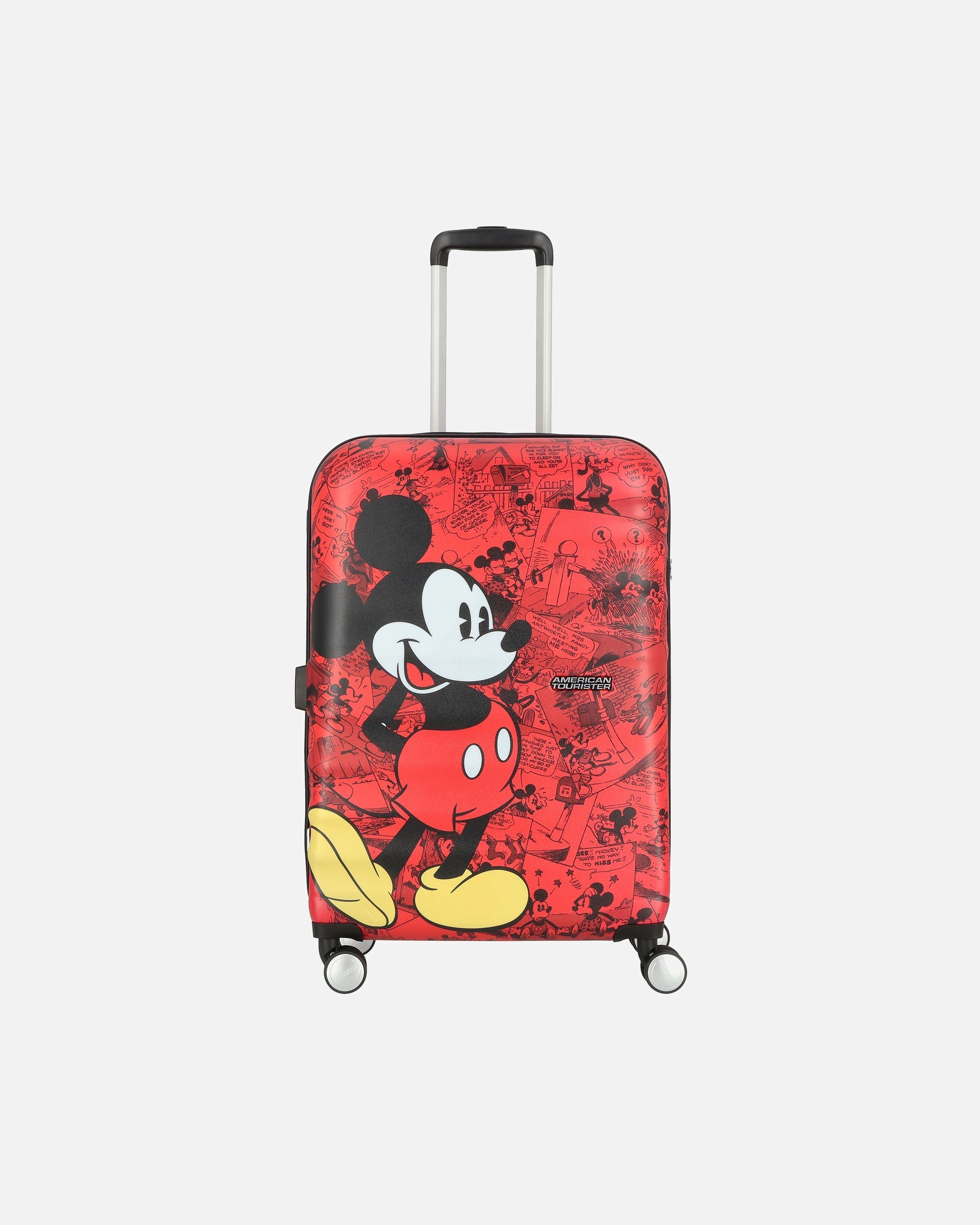 Trolley für Männlich American Tourister Wavebreaker Disney 4 Rollen Trolley 67 cm mickey comics red
