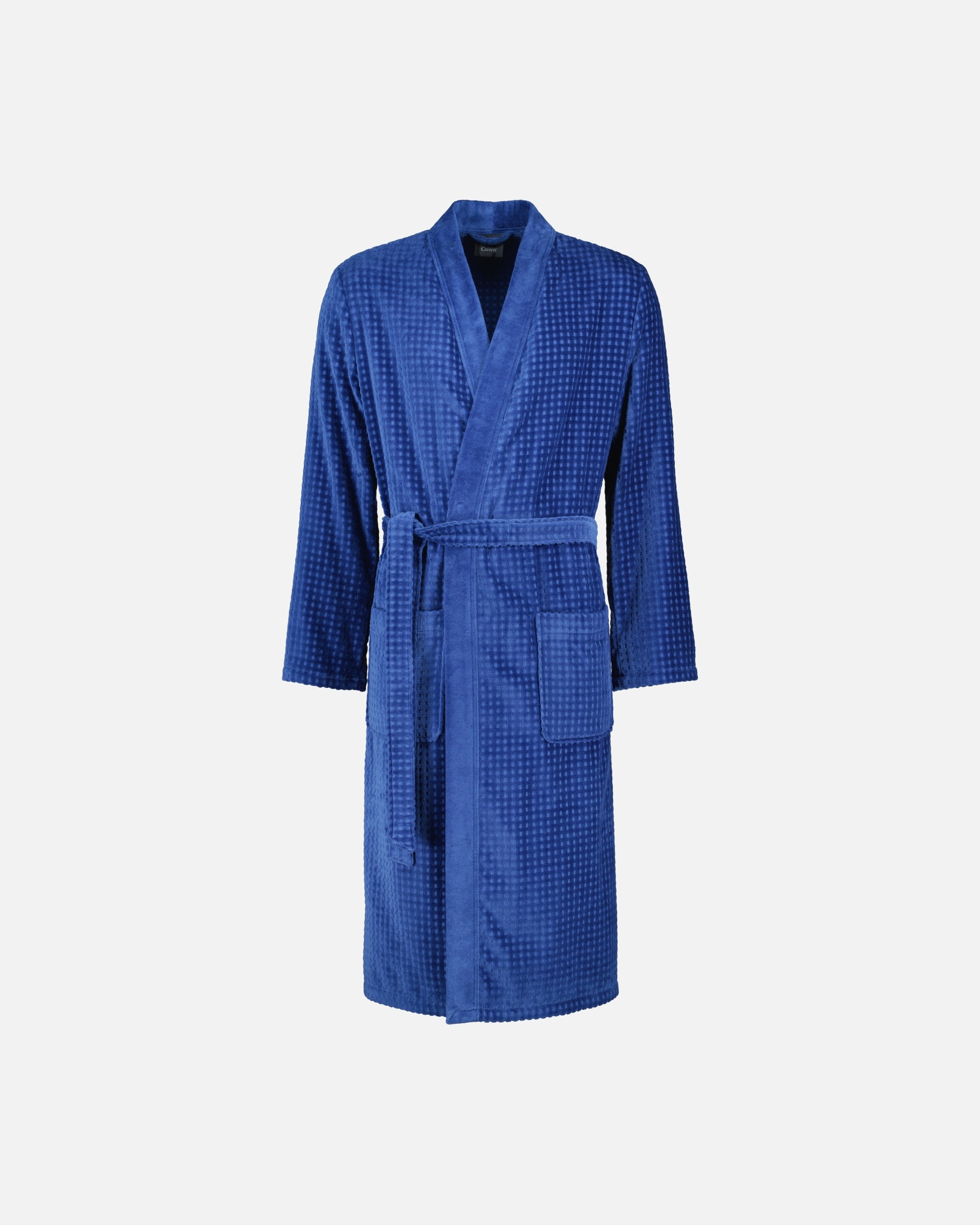 Bademantel für Männlich Cawö Cawö Bademäntel Herren Kimono 3714 saphir - 166 M