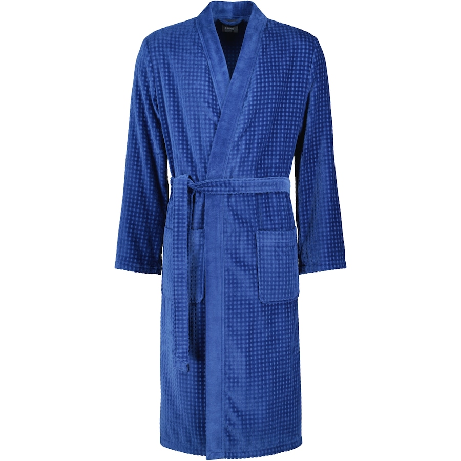 Cawö Bademäntel Herren Kimono 3714 saphir - 166 S Weiss