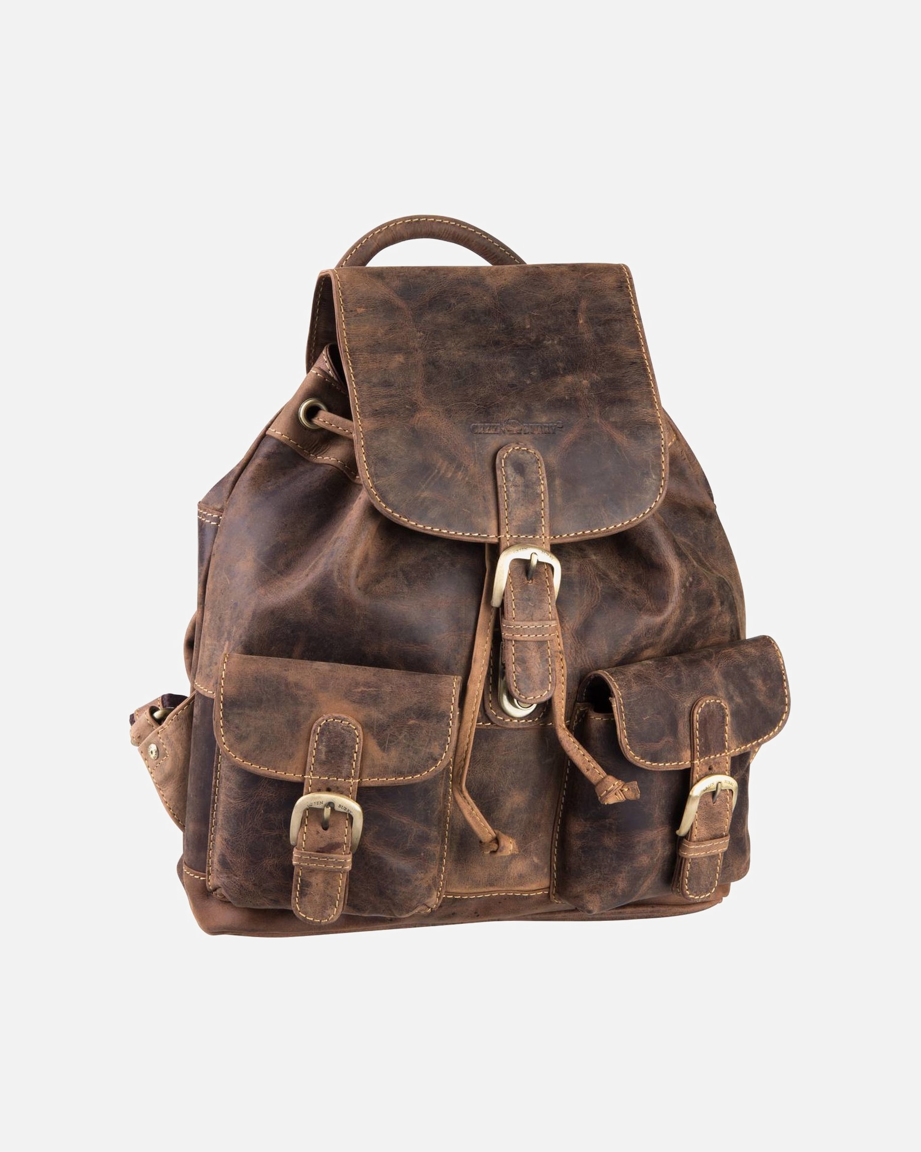 Rucksack für Unisex Greenburry Rucksack Vintage 1711M medium Sattelbraun