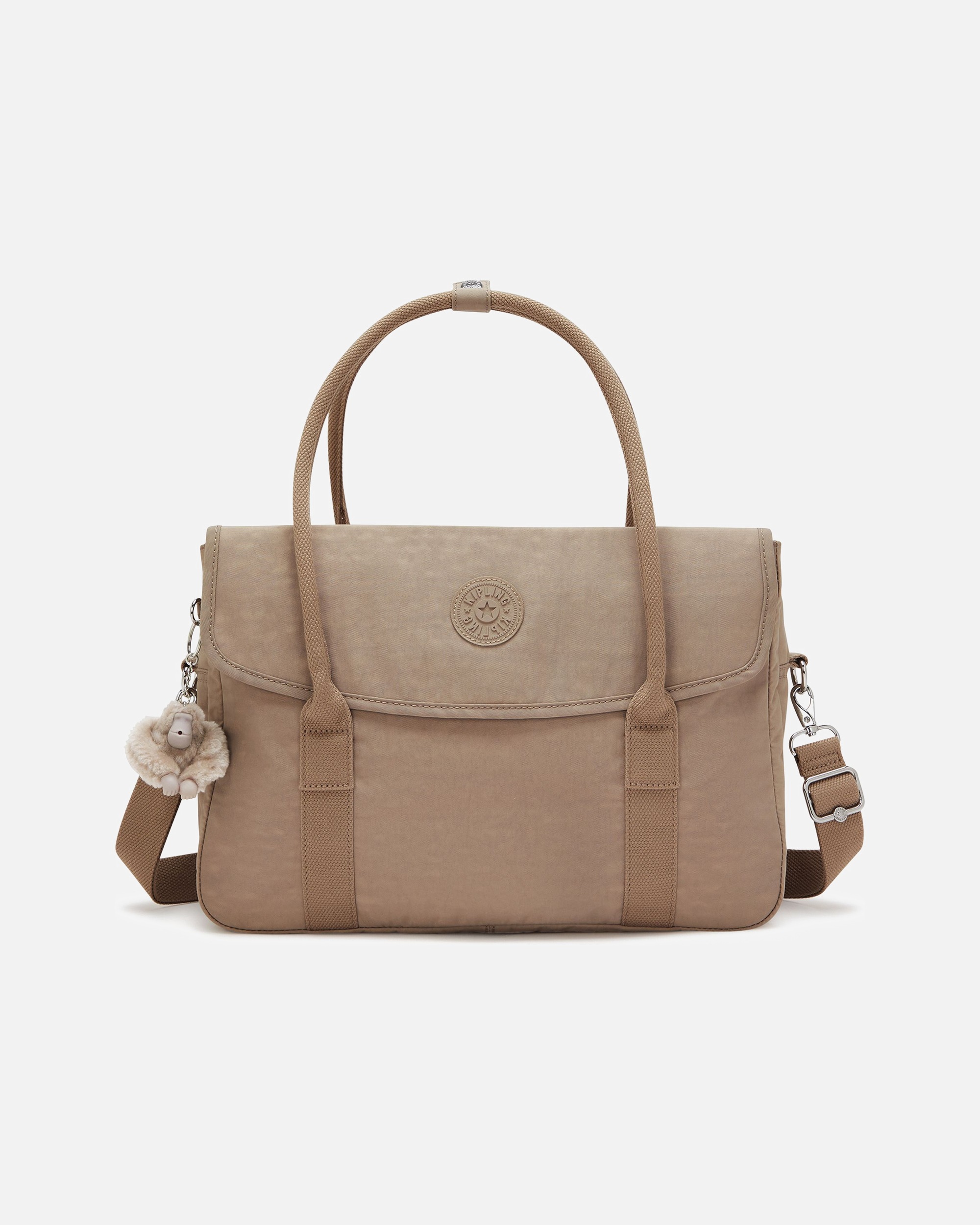 Tasche für Männlich Kipling Superworker Schultertasche tan beige