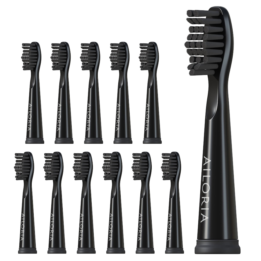Ailoria Flash Travel Replacement Ersatzbürstenköpfe Weiß 12er Set schwarz /