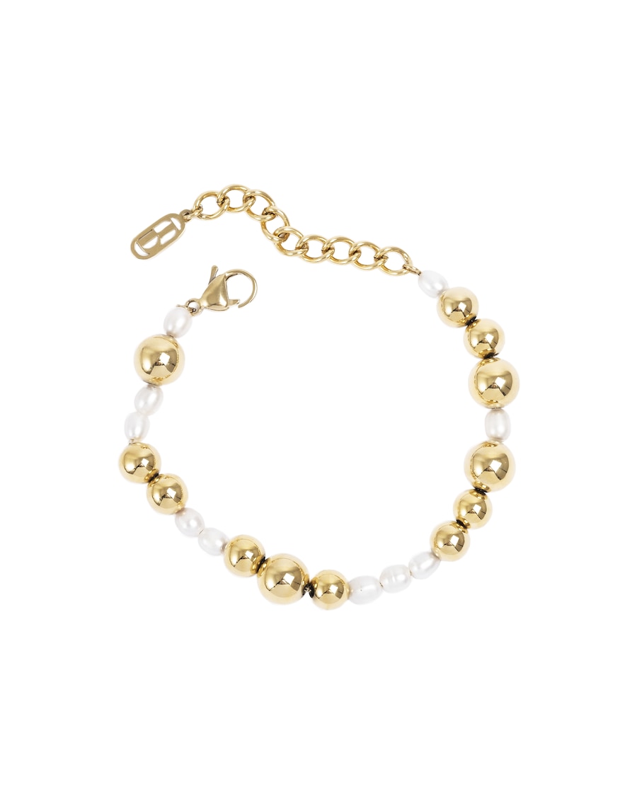 A&C Oslo – Nordic Design Jewellery Armband 'Tone Damli - Pearls' gold Hellbraun Damen