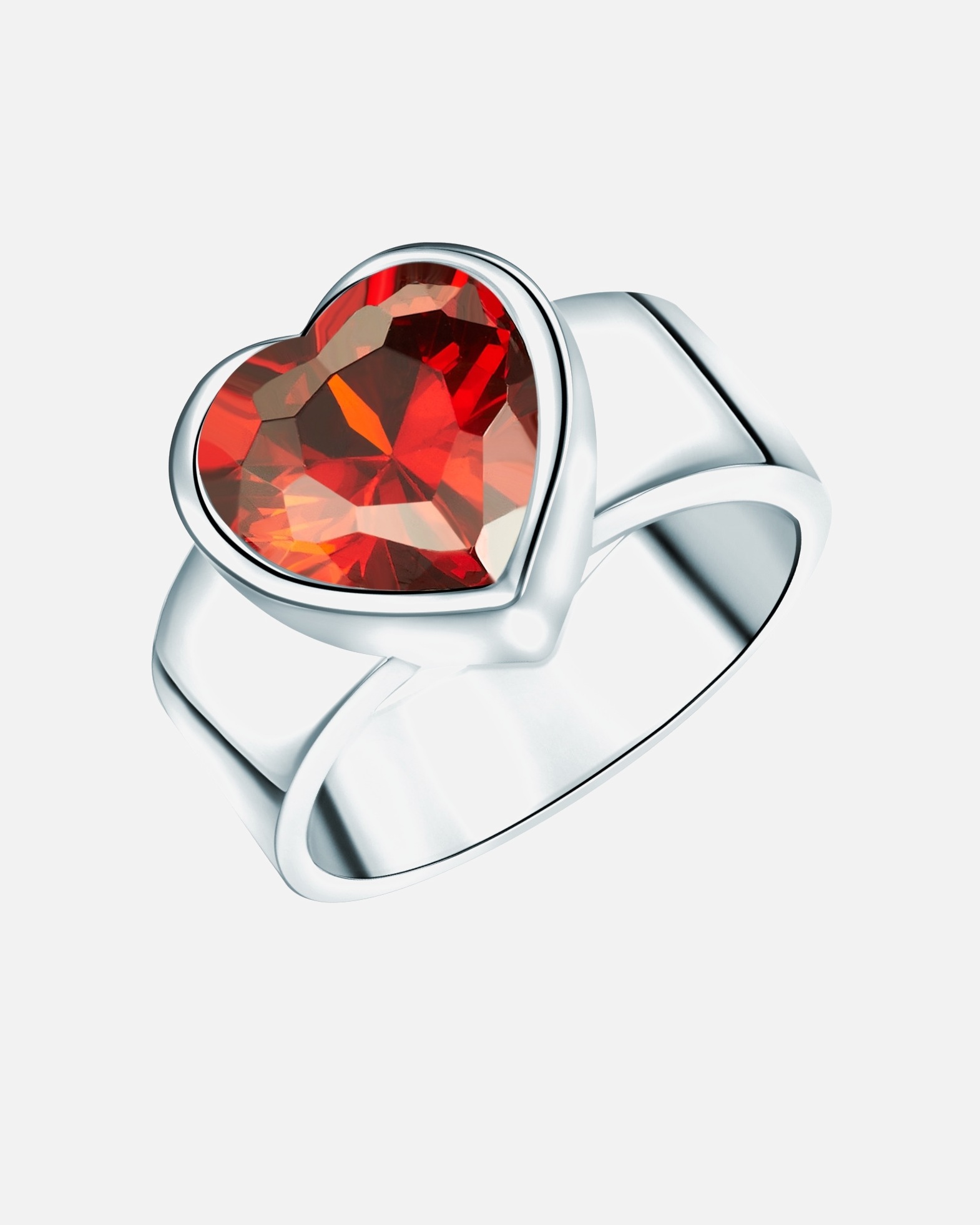 Ring für Weiblich Rafaela Donata Ring Herz Sterling Silber Zirkonia in Silber 54