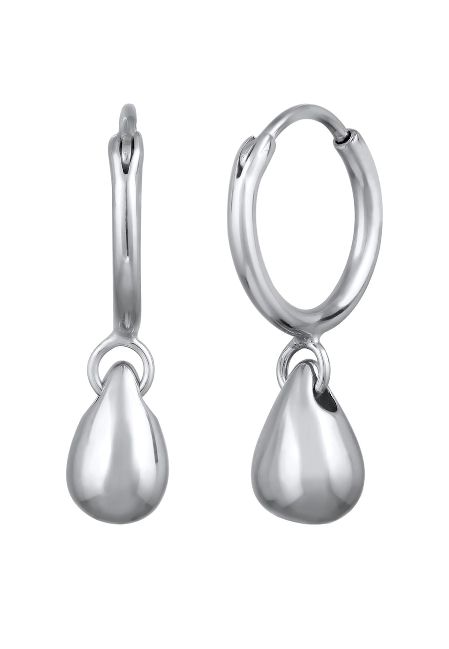 Elli Creolen Tropfen Drop Zeitlos 925 Sterling Silber silberfarben Damen