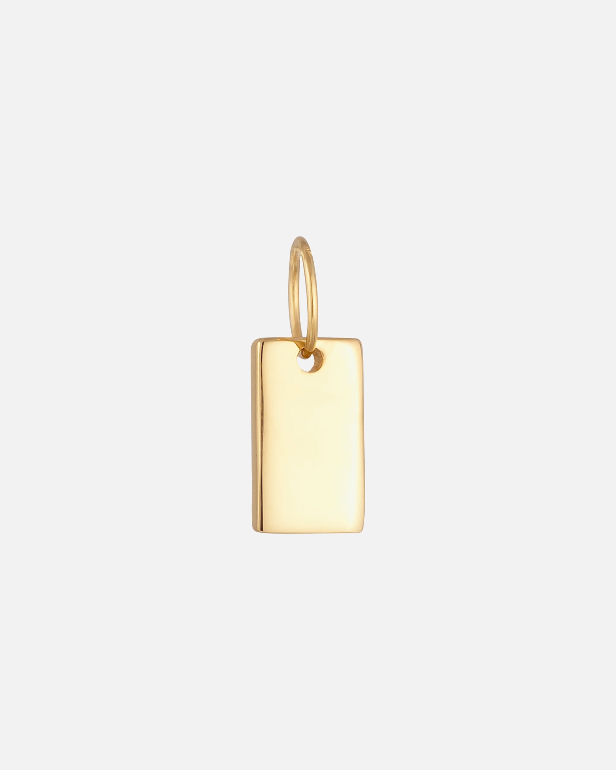 Schmuckanhänger für Weiblich Elli PREMIUM Rechteck Gravurplatte 585 Gelbgold OneSize