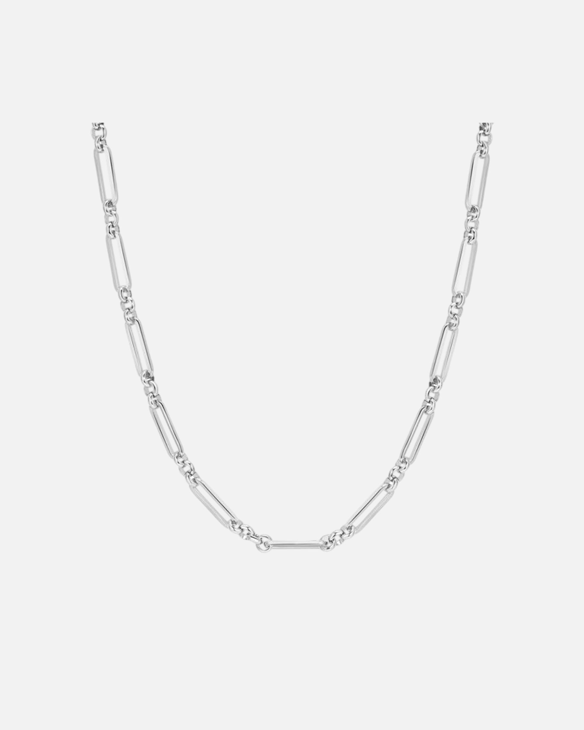 Halskette für Männlich Hey Happiness Default Brand Line Paperclip Kette aus Edelstahl Silber