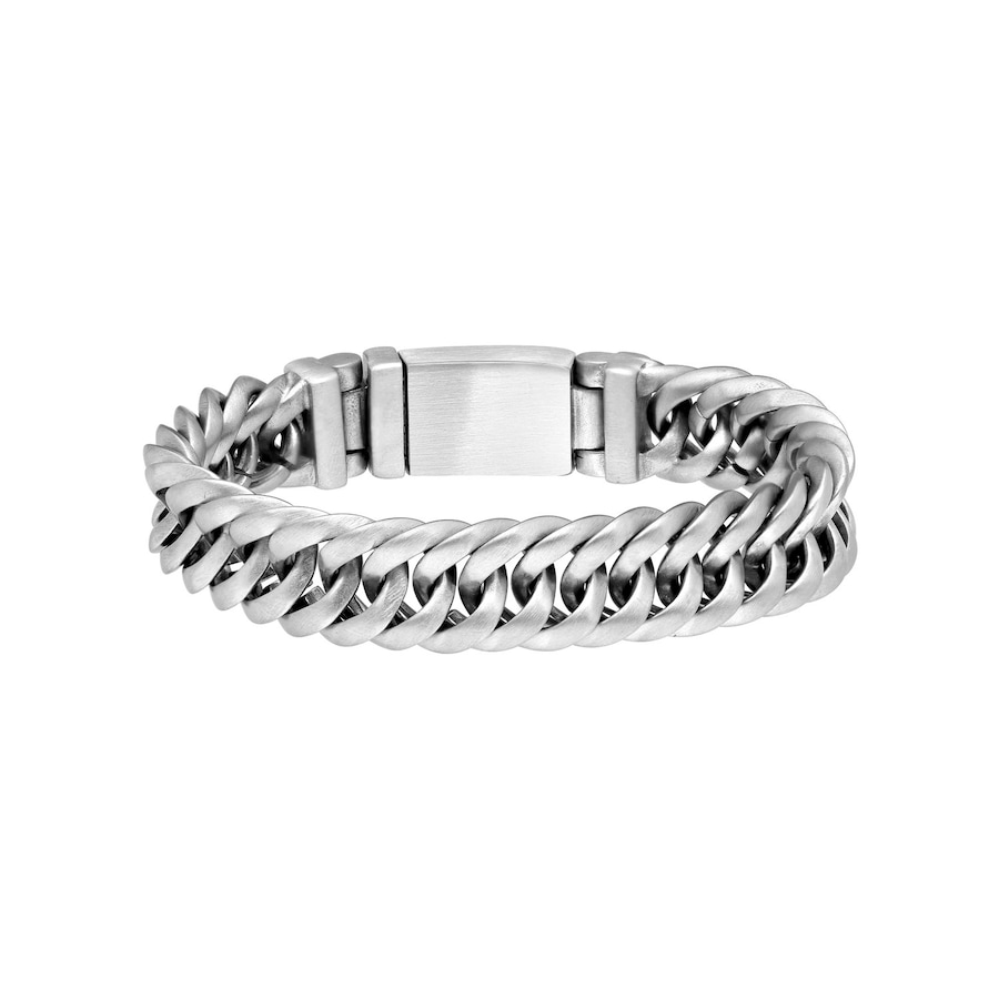 Lucardi Armband Stahl silbern 19.0mm Damen