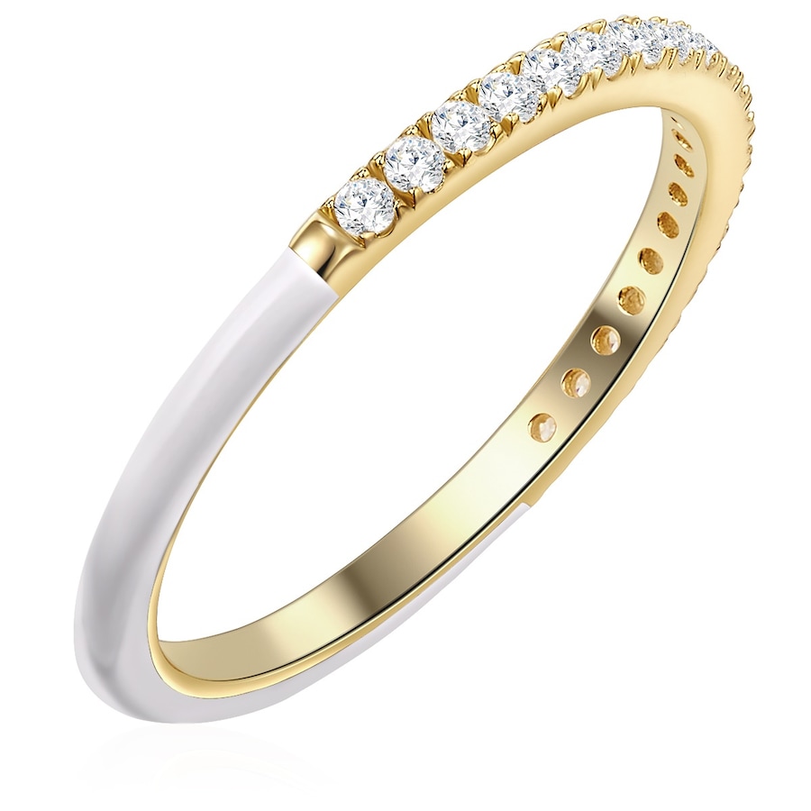 Glanzstücke München Ring aus Sterling Silber in gelbgold mit Zirkonia 60 Damen