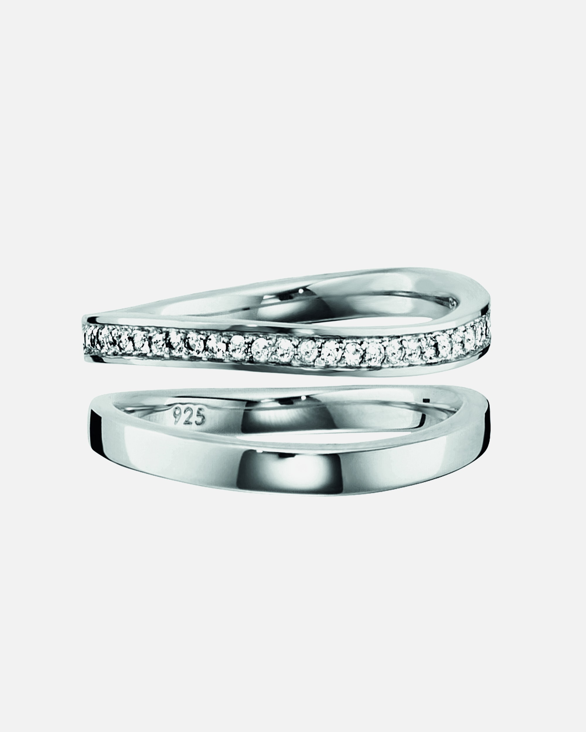 Ring für Weiblich caï Ring 925/- Sterling Silber Topas weiß 0,112ct 060 (19,1)