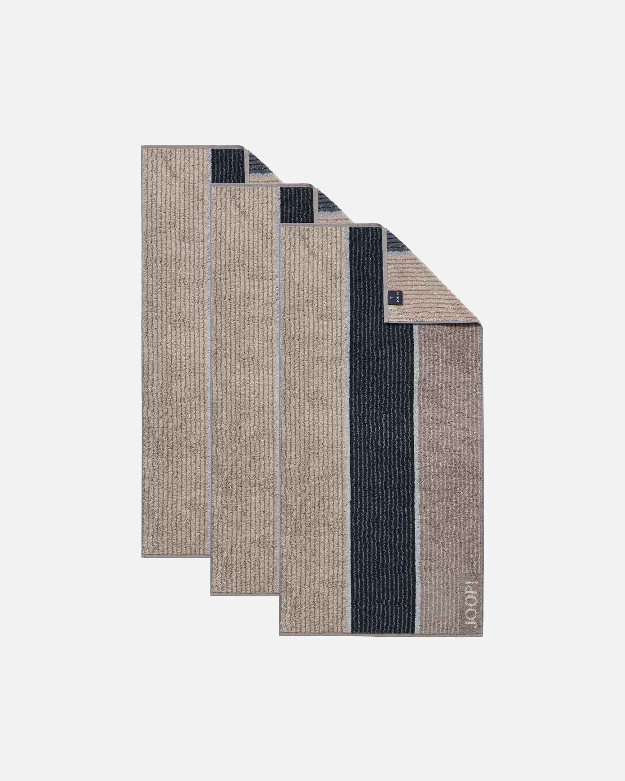 Handtuch für Unisex JOOP! Handtuch 3er Pack 'Classic / Infinity / Signature' Baumwolle Grau Signature Lines