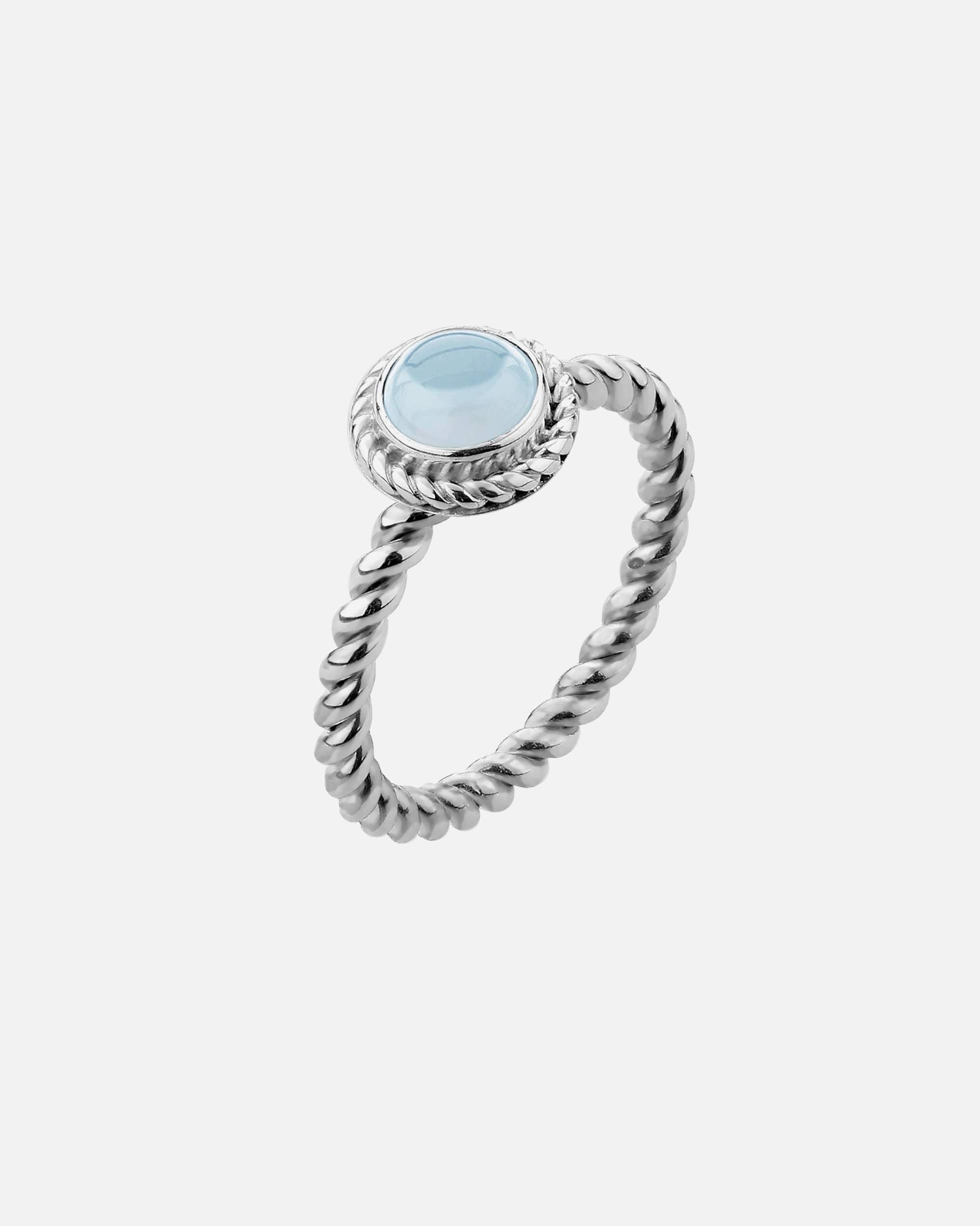 Ring für Weiblich Nenalina Aquamarine Geburtsstein März Boho 925 Silber 58