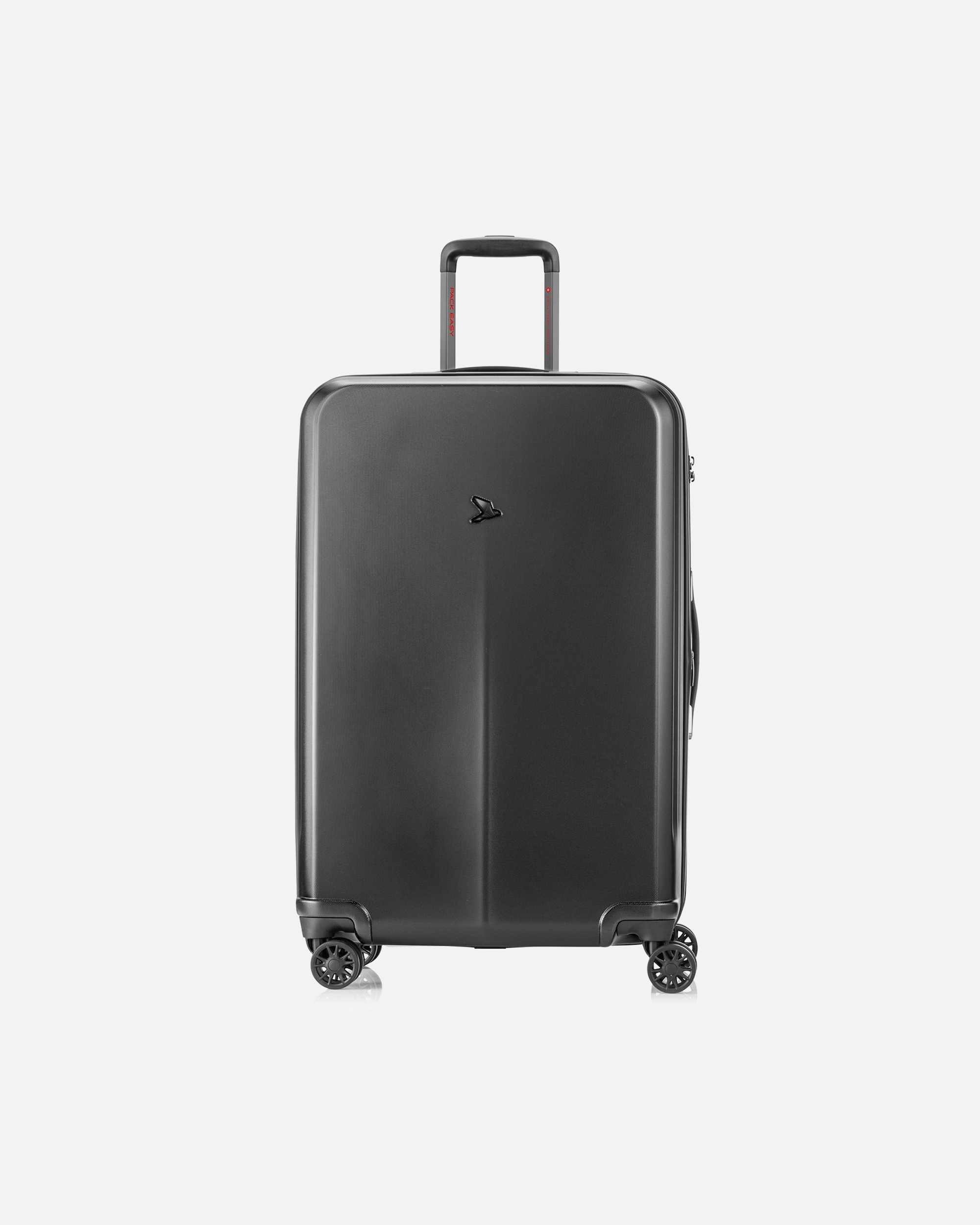 Koffer für Männlich Pack Easy Genius 4 Rollen Trolley L 76 cm mit Dehnfalte schwarz