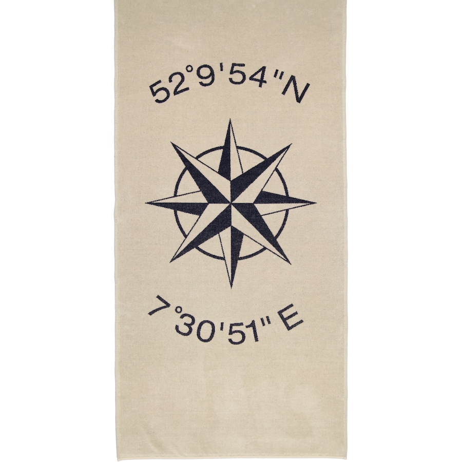 Cawö Strandtücher Beach Koordinaten 5571 sand - 31 80x180 cm