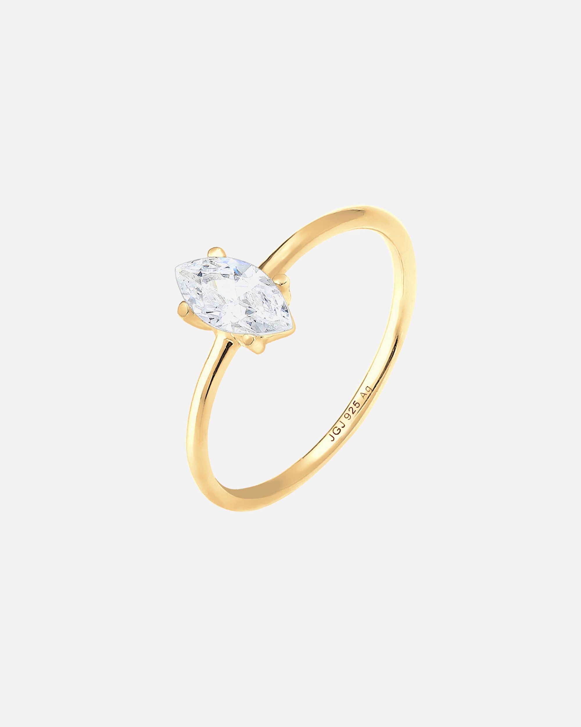 Ring für Weiblich Elli Verlobung Marquise Zirkonia Stein 925 Silber 54