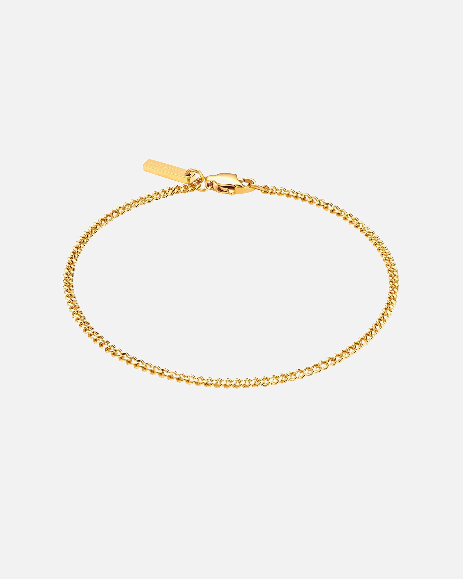 Armband für Männlich True Rebels Armband Edelstahl in Gelbgold 19 cm