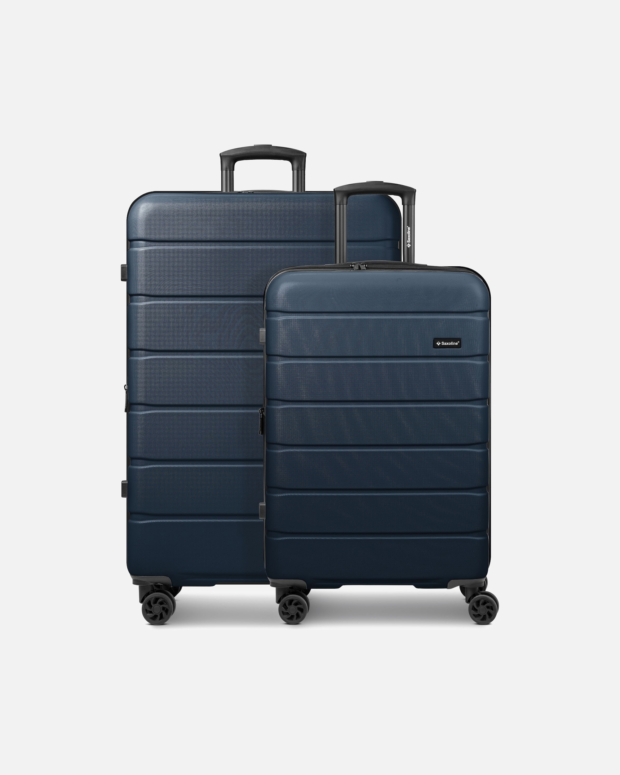 Koffer für Männlich Saxoline Default Brand Line Miami 4-Rollen Kofferset S+L mit Dehnfalte navy blue