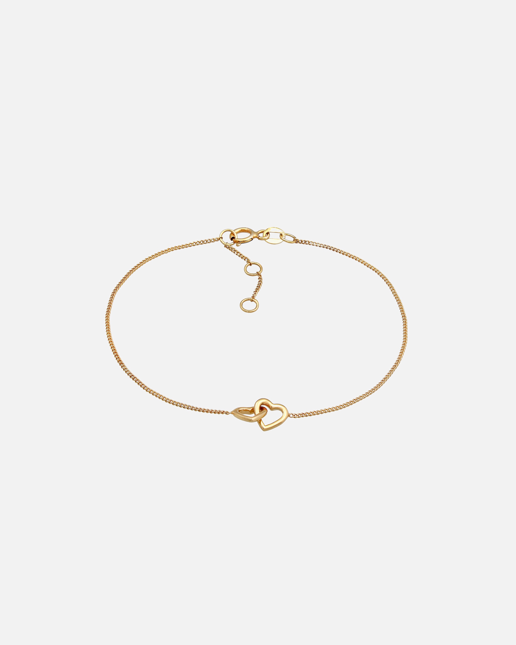 Armband für Weiblich Elli PREMIUM Herz Heart Verschlungen 585 Gelbgold 16